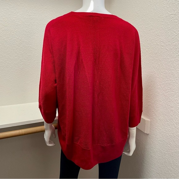 TALBOTS ❤️ Pure Merino Wool Lightweight Sweater in Red Sz 2X - Picture 3 of 6